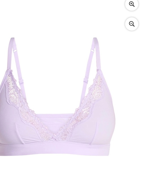 No Boundaries Other - No Boundaries Lilac Triangle Bralette with Lace Trim